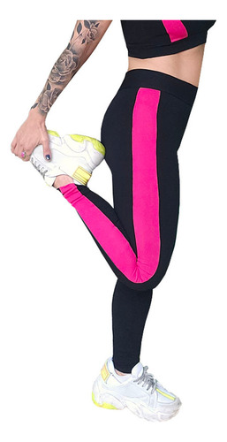 Calza Leggins Chupin Algodon Lycra Mujer Colores Combinados