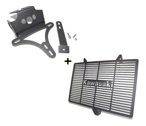 Kit Suporte Placa Articul. + Protetor Radiador Kawasaki Z800