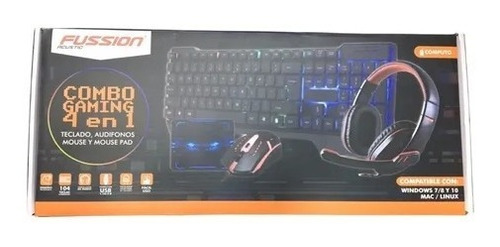 Imagen 6 de 6 de Combo Gamer Teclado + Audífonos + Mouse + Mausepad + Envio
