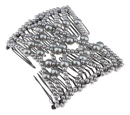 A Perlas Elásticas Mágicas Peinetas De Pelo Dobles Clips Bun