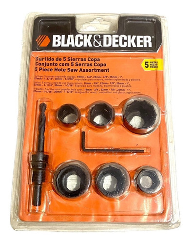 Sierra Mecha Copa Black & Decker 71-119a Kit 5pz 19 A 30mm