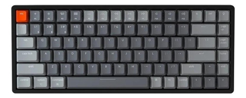 Teclado gamer bluetooth Keychron K2 Version 2 QWERTY Gateron Red inglês UK cor preto com luz RGB