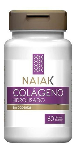Colágeno Hidrolisado 60caps De 300mg- Naiak Sabor Sem sabor