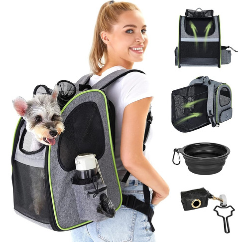 Poshpet Dog Backpack - Mochila Portadora De Perros Con Foodb