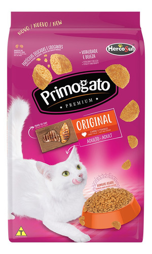 Comida Para Gato Primogato Original Carne Y Pollo 10,1 Kg