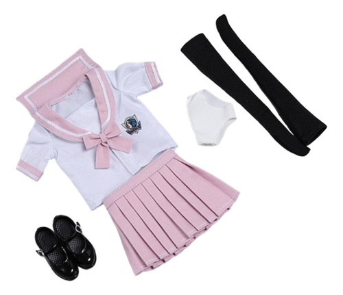 Traje De Uniforme De Colegiala A Escala 1:6, Ropa Para
