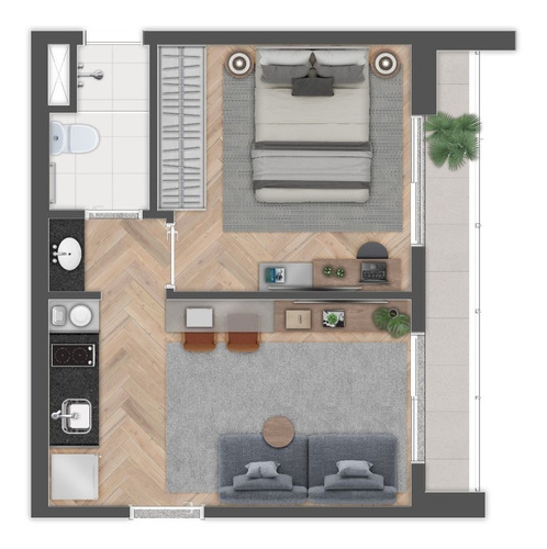 Imagem 3 de 14 de Studio 01 Dorm. A 70 Metros Do Metrô C Vaga