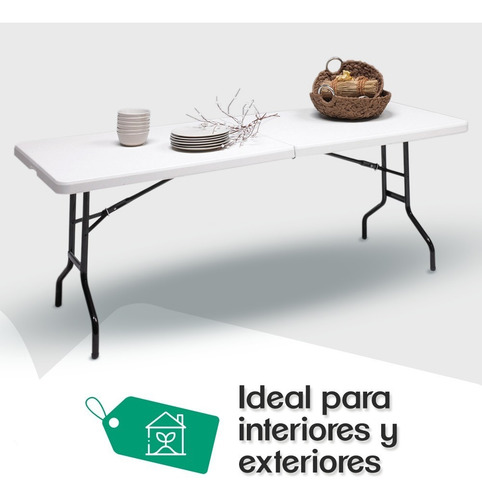 Imagen 5 de 6 de Mesa Plegable Portafolio Plastico 1.80m Resistente Ms