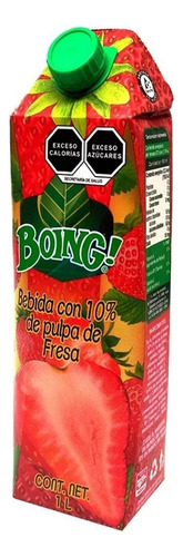 Bebida Boing 1 Litro Sabor Fresa - 12 Piezas