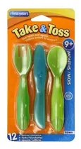 Comprar Juego De Cubiertos Para Niños Bebes 12  Piezas Take & Toss
