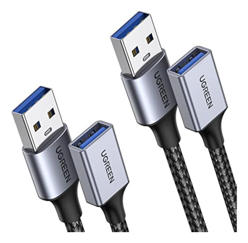 Paquete De 2 Cables De Extensión Usb Ugreen, (3 Pies + 3 Pie