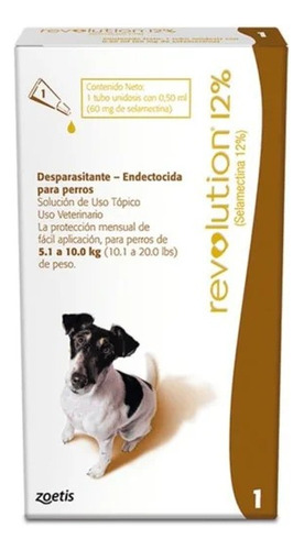 Revolution 12% H 5.1 - 10 Kg Pipeta Perros Vet Juncal Blanco