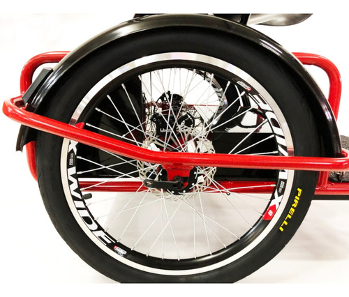 Triciclo Elétrico 800w Freio A Disco Fox Vermelho