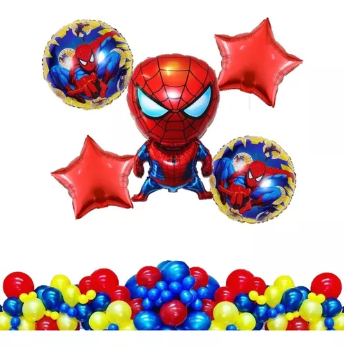 Globos Spiderman Hombre Araña 5 Piezas - Paquete