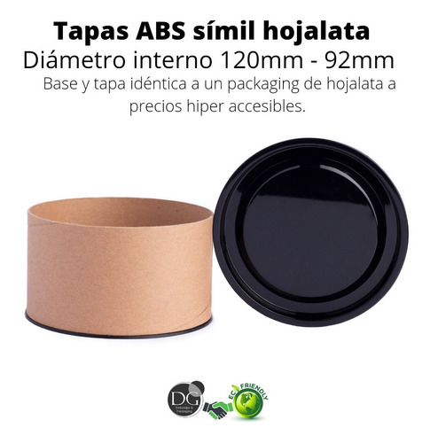 120ap 25cm X 120mm X14u Packaging -tapas Abs Símil Hojalata