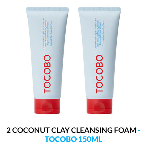 2 Coconut Clay Cleansing Foam 150 Ml - Tocobo