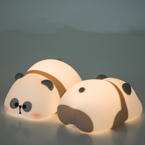 W Lámpara De Silicona Panda Night Light, Lámpara De