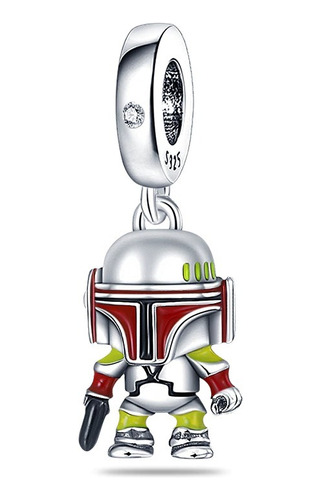 Charm Plata 925 Boba Fett Star Wars Manda Compatible Pan..