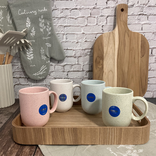 Jarro Mug Taza Recta Granito 300 Cc Café Ceramica Pettish Color Roze