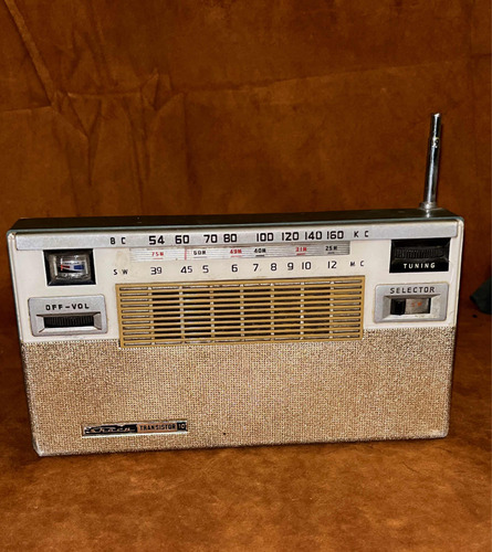 Radio Sharp 10 Transistores Japonesa Funcionando Estuche