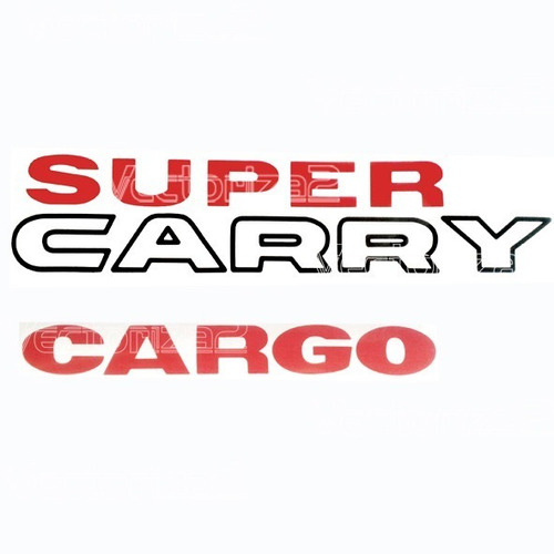 Imagen 1 de 3 de Kit Completo Calcomanias Super Carry Cargo Diseño Original