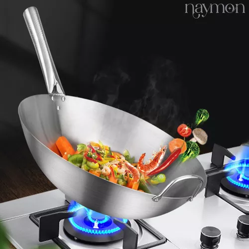 Comprar Wok-sartén antiadherente para el hogar, cocina de inducción, estufa  de Gas, sartén multiusos