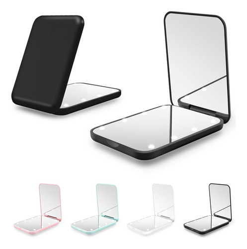 Travel Mirror With Light, 1x/3x Magnification Led Compact