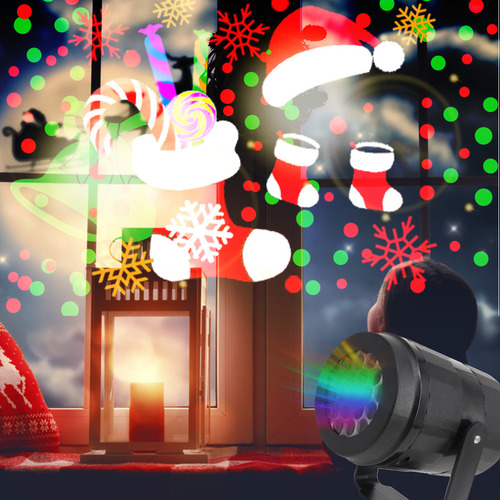 Jy Proyector Navideño De 16 Diapositivas Con Proyección Led