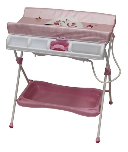 Bañera Con Cambiador Para Bebe Milan Rosa Prinsel Msi Envio