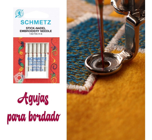 Kit De Agujas Schmetz Bordado Para Bordadora Familiar