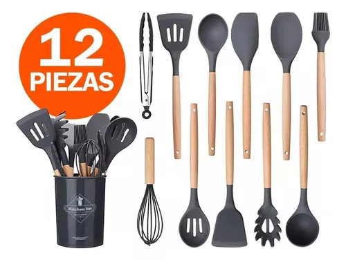 Set De Espatulas Cocina Antiadherente 12 Pcs De Silicona - Mercado Lider