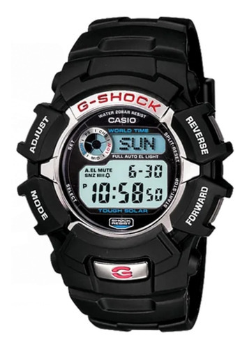 Reloj Casio G Shock G 2310r Solar Cronometro Illuminator Color de la correa Negro
