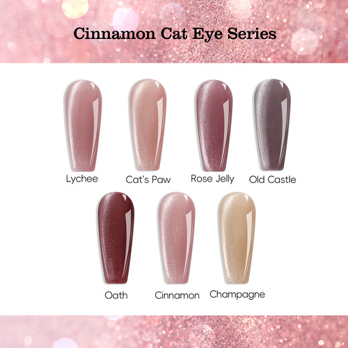 Kit 7 Esmaltes Gel Efecto Ojo De Gato 12ml Con Imán
