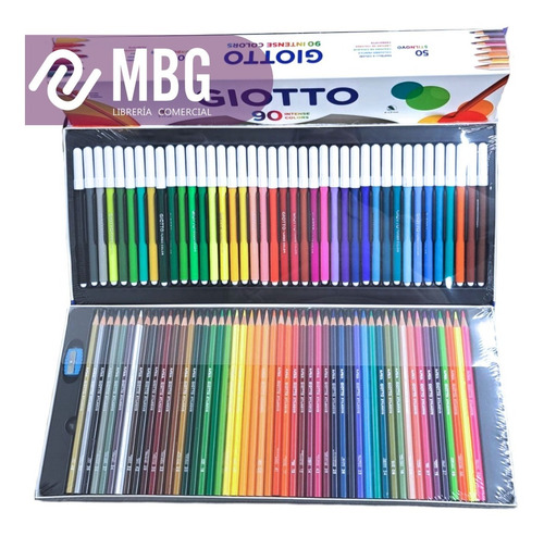 Imagen 3 de 7 de Kit Marcadores Giotto Turbocolor X 40 Lapices Colores X 50