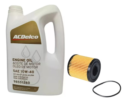 Kit Filtro De Aceite + Aceite 10w40 Peugeot 207 1.4 8v 100%