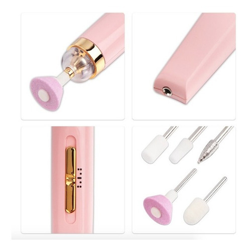 Imagen 6 de 9 de Set Manicure Pedicure Uñas Recargable Usb 5 Accesorios