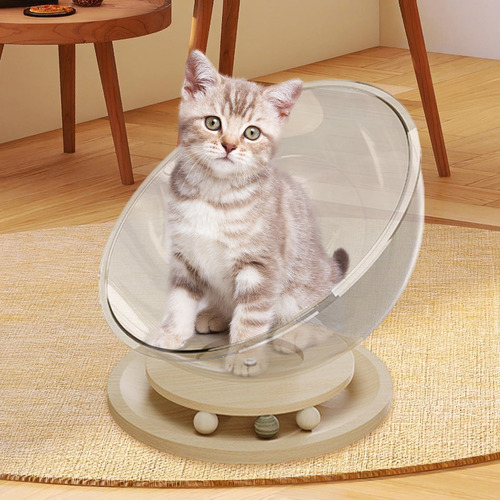 Cama Para Gatos Space Capsule, Juguete Para Madera Maciza L