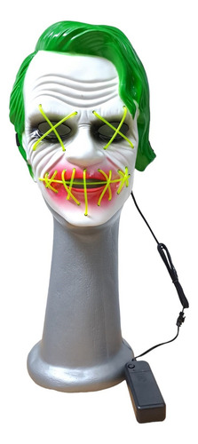 Máscara Guason Joker Luz Led Neón Cotillón - Cienfuegos