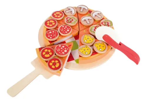 Juguete Pizza Madera Juego De Pizza De Madera Para Niños | Juguete De Imitación Con Ingredientes, Cuchillo Y Tenedor Juego Cocinar Niños Pizza Imitación Juguete Pizza Madera Juego De Pizza De Madera Para Niños | Juguete De Imitación Con Ingredientes, Cuchillo Y Tenedor Juego Cocinar Niños Pizza Imitación