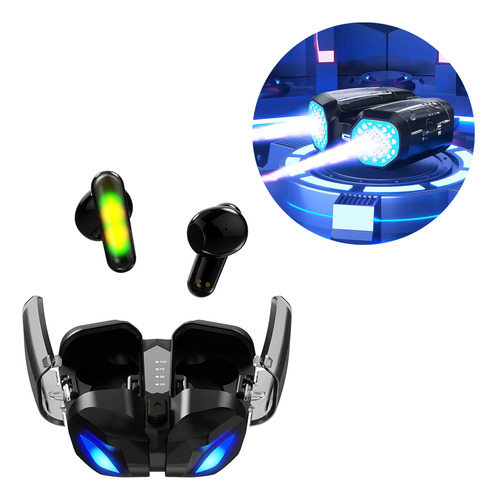 Audífonos Bluetooth TRYMISS K75 In-ear Gamer Tws reducción de ruido rgb color negro auidifonons bluetooth auriculares inalambricos