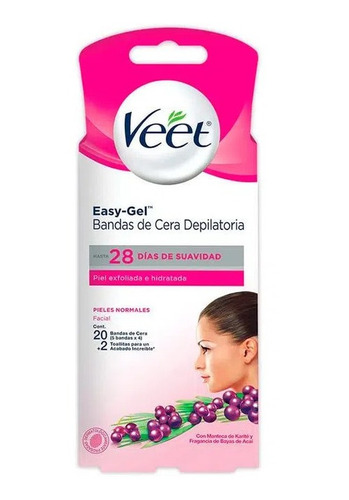 Veet Bandas Depilatorias Faciales Piel Normal X 20u