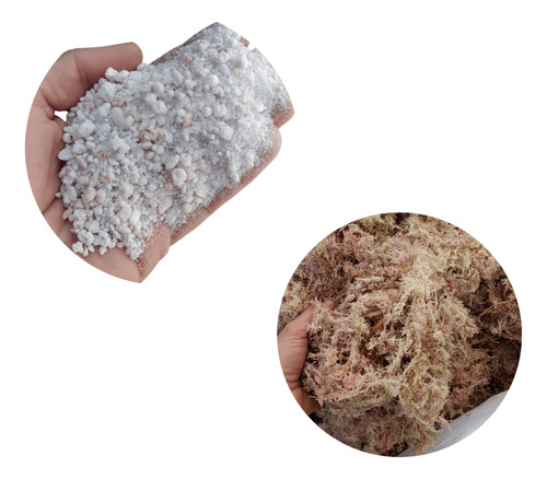 Kit 5 L Perlita Expandida Média E 5 L Musgo De Esfagno 