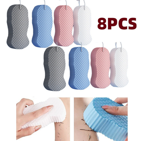 Ssbbd Paquete De 8 Esponjas De Baño Esponja Exfoliante