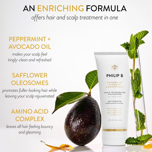 Philip B. Shampoo De Abacate Com Hortelã-pimenta 7,4 Onças +