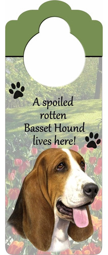 Basset Hound Wood Sign  A Spoiled Rotten Basset Hound L...
