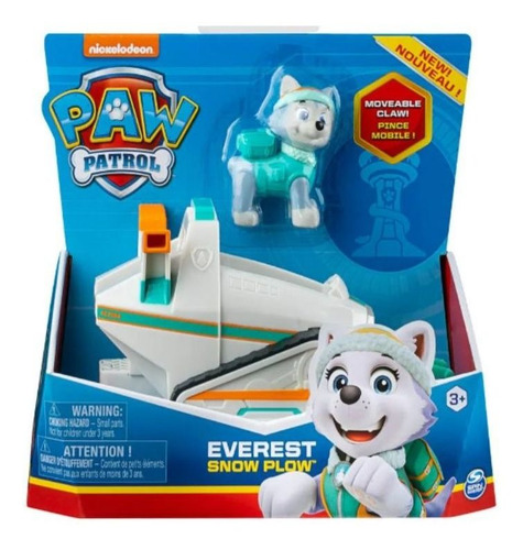 Boneco E Veículo Everest Snow Plow Patrulha Canina