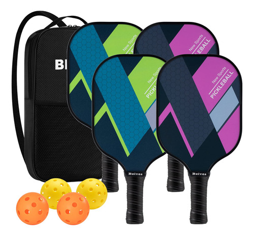 Set De Raquetas De Pickleball Beives Juego De 4 Raquetas Lig