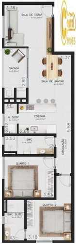 Apartamento Com 2 Dormitório(s) Localizado(a) No Bairro Centro Em Balneário Piçarras / Balneário Piçarras - 501