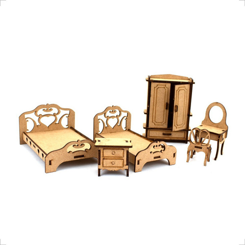 Casa De Bonecas Mdf Criativa Brinquedos Mdf 621