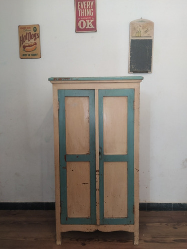 Mueble Auxiliar De Cocina Antiguo En Cedro 2 Puertas  (Reacondicionado)